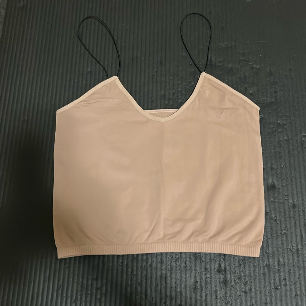 🆕 Free People Skinny strap camisole in beige NWOT